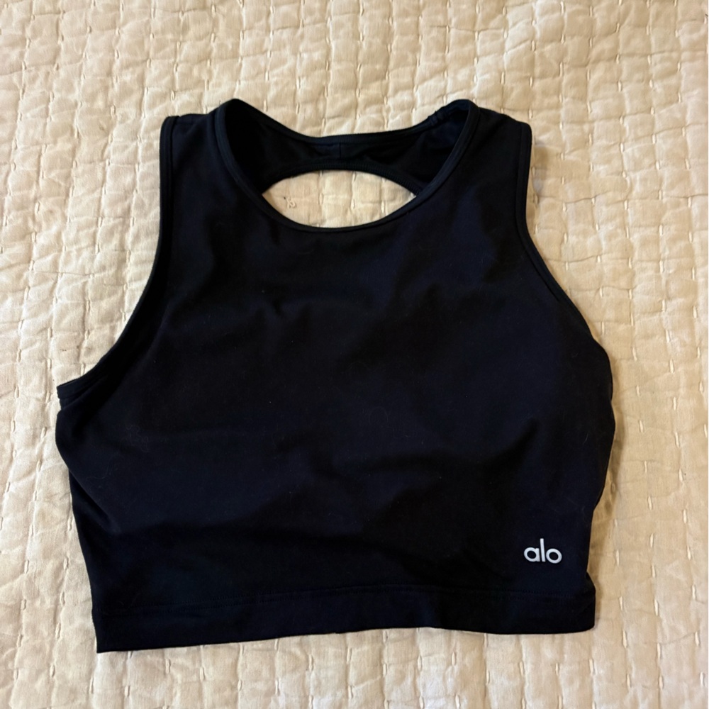 Alo Yoga Black Crop Top